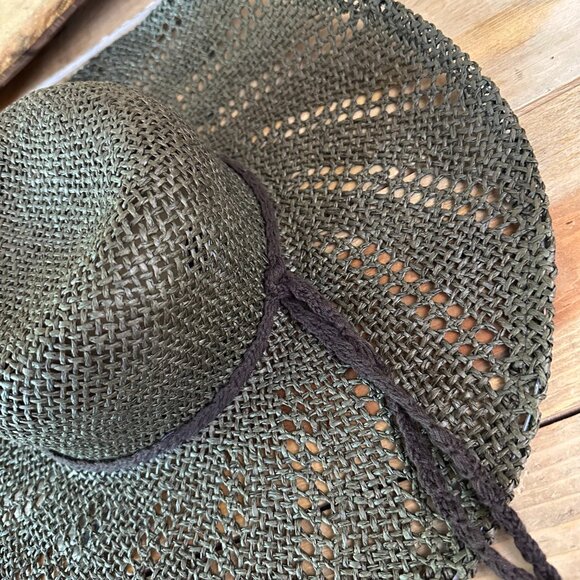 Banana Republic Green and Gray Sun Hat with Wide Brim - Picture 8 of 10